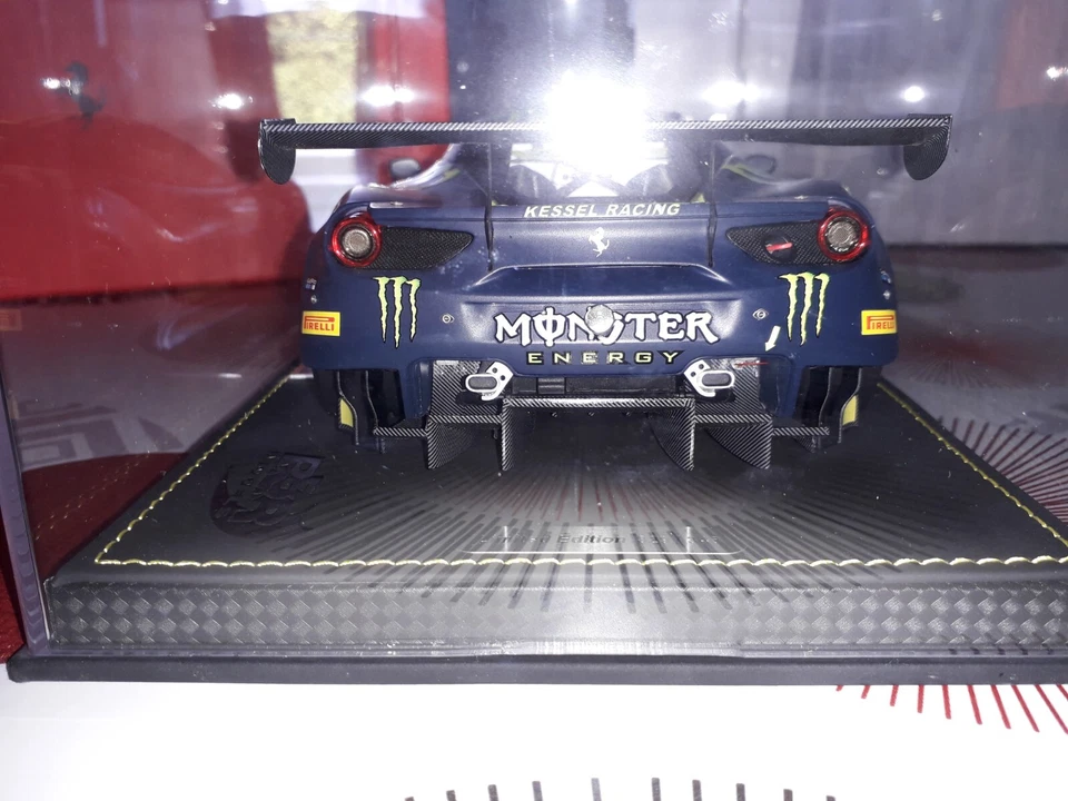 FERRARI 488 GT3 2019 VALENTINO ROSSI TEAM KESSEL 1/18 BBR MODELS - Photo 4/4