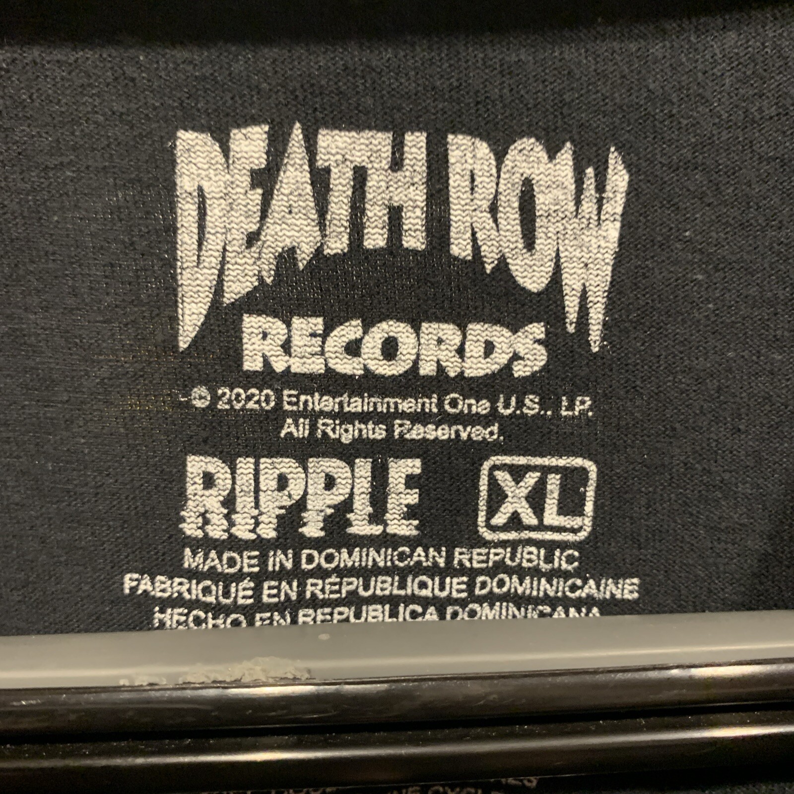 FILA Death Row Records Uomo XL Nero Aerografo UFFICIALE T Shirt Sedia Elettrica