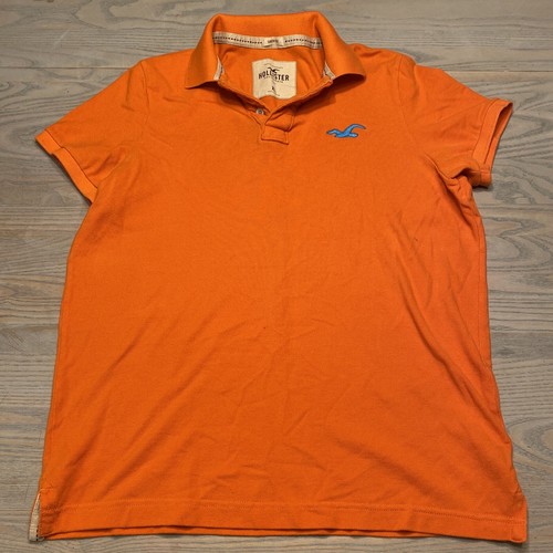 Hollister Polo Shirt - Orange Mens Size 