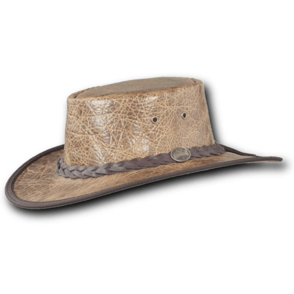 Barmah Hats Squashy Bison Leather Hat - 1085