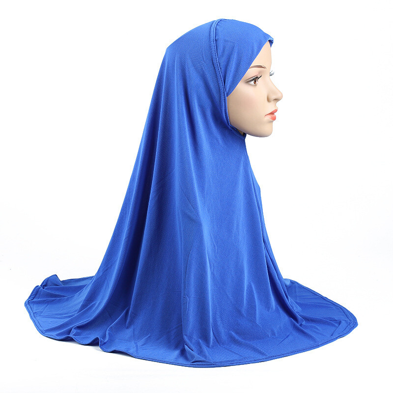 Women Solid Muslim Glossy Headscarf Hat Summer Malay Saree Shawl Ethnic Retro