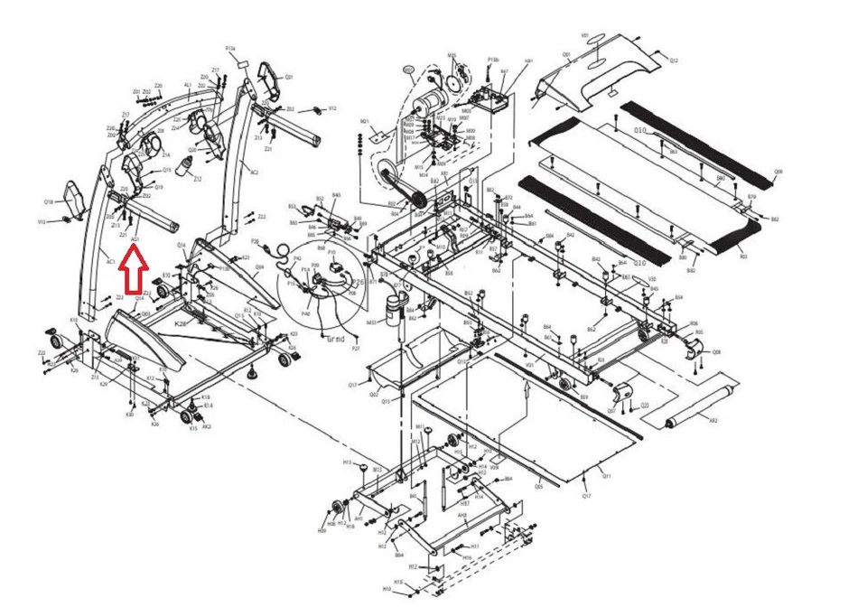 Manillar negro cinta de correr Vision Fitness 1000104325 Foto 2 de 2