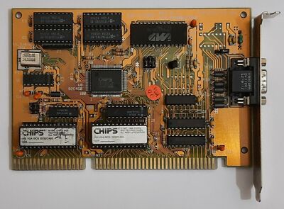 GW-V16A ISA Grafikkarte (Chips F82C450, 256KB, Octek?, retro, 1991)