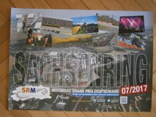 Originales großes Rennplakat Poster Motorrad GP Sachsenring 2017, 84 x 59 cm