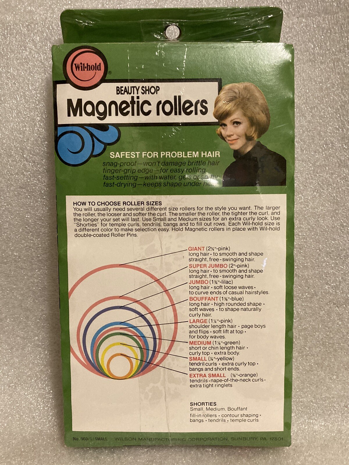 VTG  Beauty Shop Magnetic Rollers 22 Small Rollers Wil-Hold New Sealed 7/8”