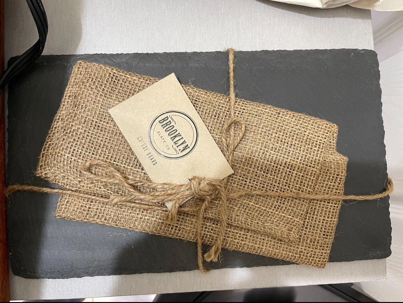 Brooklyn Slate Company Cheese Board NWT Holiday Entertaining!! 11 X 7