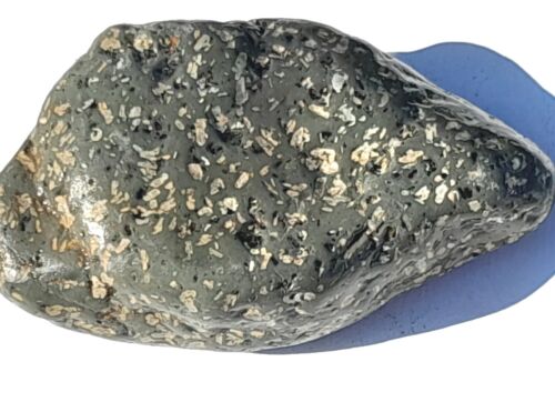 Green Cream White Black Spot Chunk Unknown Stone Rough 100% Natural Mystery Rock