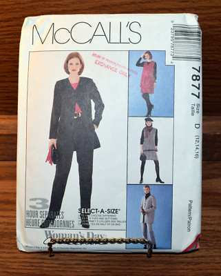McCalls 7877 Miss Jacket Vest Pants Skirt Size 12-16 Sewing Pattern Uncut FF