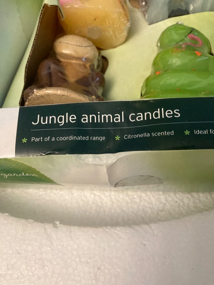 Vintage Woolworths 4 Jungle Animal outside candles Snake Elephant Snake Monkey - Image 2 of 4