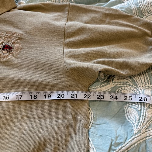 Los Angeles City Fire Vintage Outer Banks Polo Beige Large Retro California - Picture 7 of 7