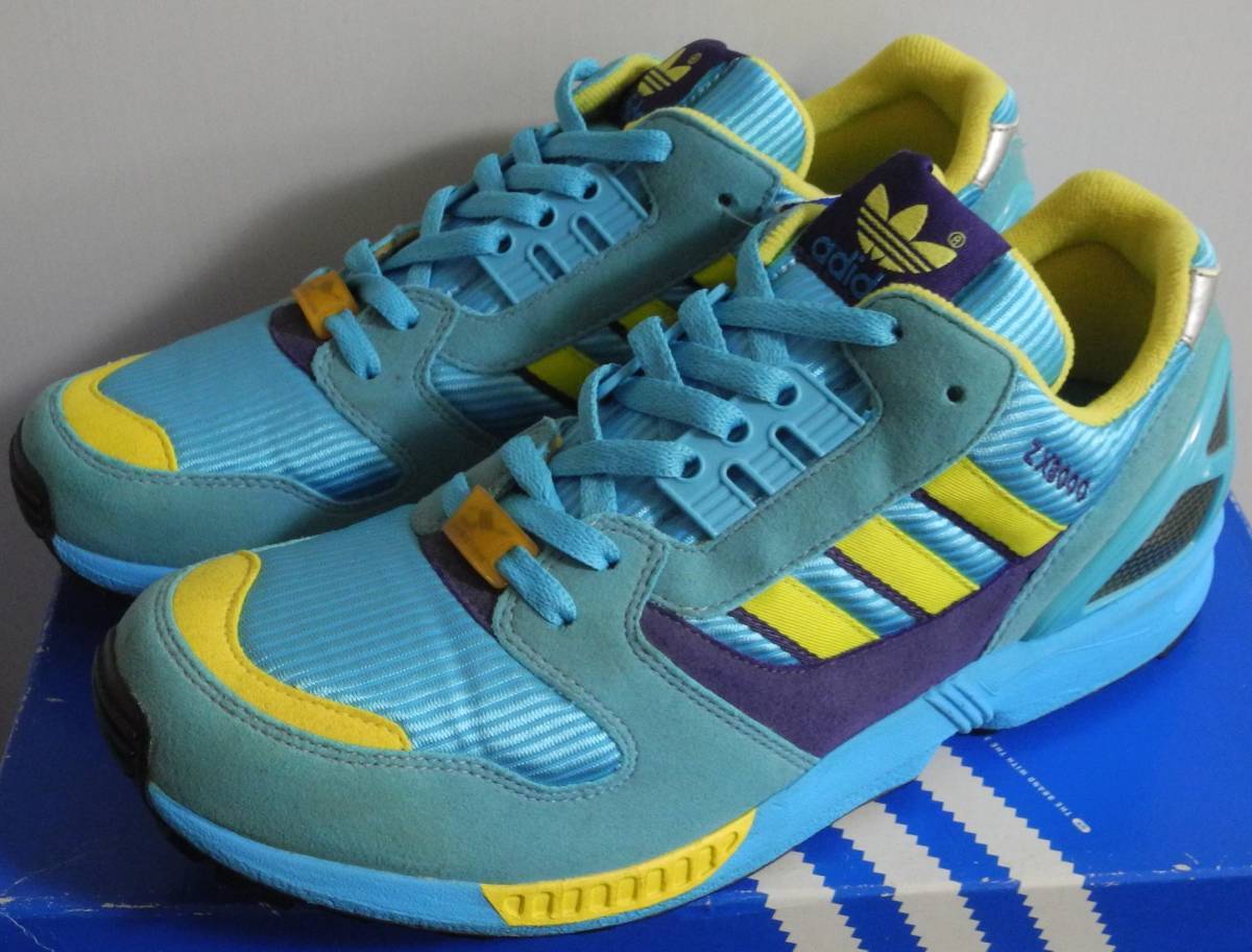 Men 9.5US Zx8000 2004 Made Jp Aqua 553383 Adidas Zx 8000 Vintage No Original Box