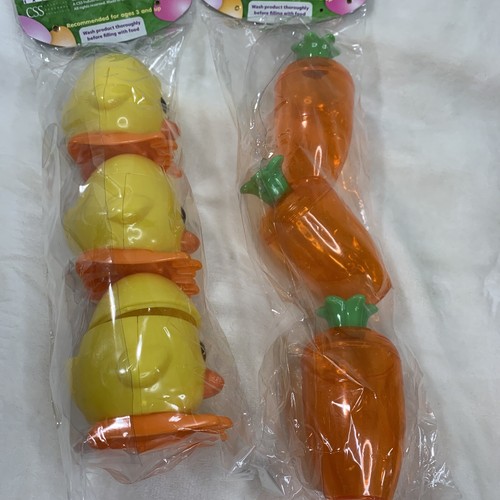 2006 Dudley's Easter Egg Hunt Vtg Candy Containers Holders Carrots Chicks NEW - Picture 14 of 18