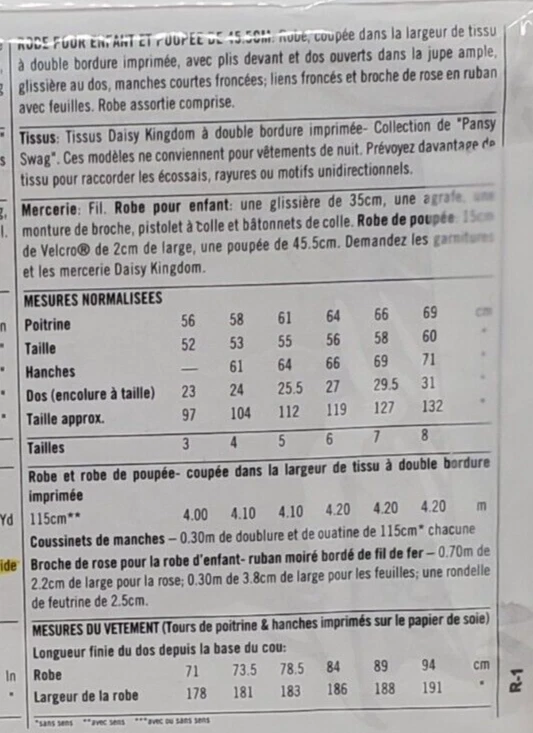 Daisy Kingdom Pleated front dress & doll dress Simplicity #7999 Sz: 5-8 Bordered - Image 4 of 4