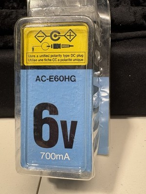 Sony AC-E60HG OEM AC Power Adapter 6volts DC 700ma Nos In Package 