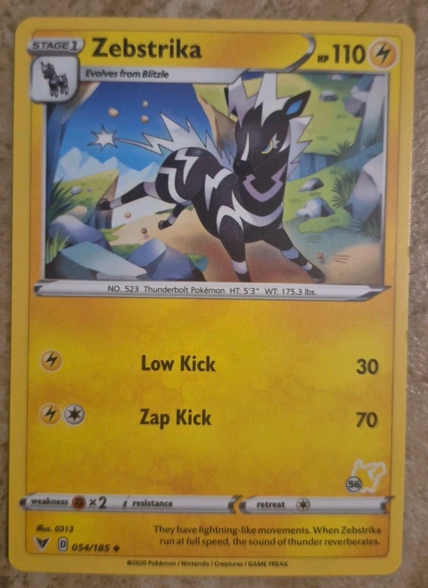 2020 POKEMON ZEBSTRIKA VIVID VOLTAGE 054/185 