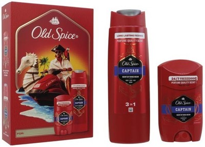 Old Spice Captain Geschenkset für Männer mit Captain Deostick und Duschgel