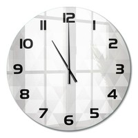 Runde Wanduhr Glasuhr Aus Glas Abstraktion Hintergrund Schwarze Zeiger Fi60 Cm