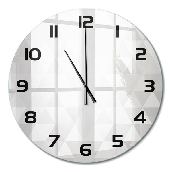Runde Wanduhr Glasuhr Aus Glas Abstraktion Hintergrund Schwarze Zeiger Fi60 Cm-image
