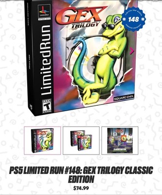 Gex Trilogy PS5 Steelbook and CD - CLASSIC EDITION