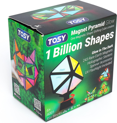 #ad #ad Magnet Pyramid Glow 1 Cube Transforms into 1 Billion Shapes 15 Pcs 12 Puzzle $78.89