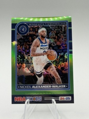 Nickeil Alexander-Walker 2024-25 Panini Hoops #198 Lime Green #/149 Timberwolves