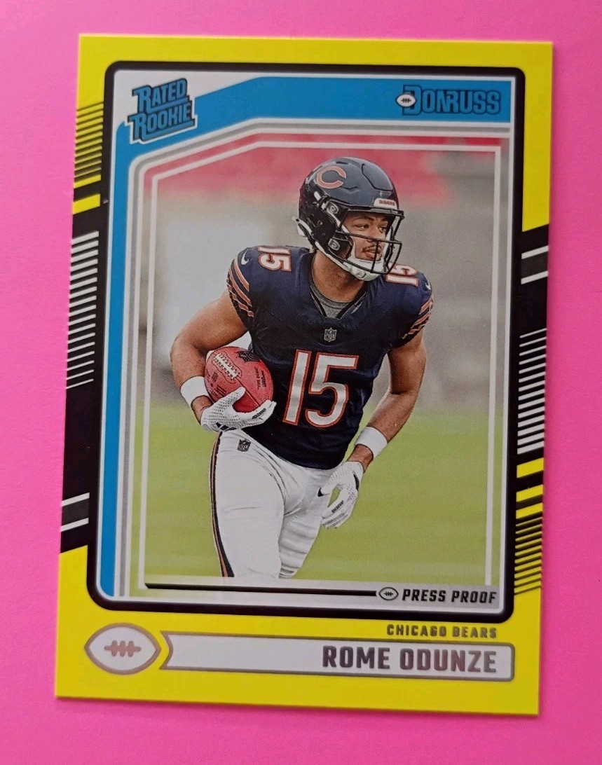 2024 Panini Donruss - Rome Odunze #309 Rookie RC Yellow Press Proof SP