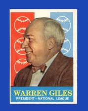 1959 Topps Set-Break #200 Warren Giles NL Pres VG-VGEX (crease) *GMCARDS*