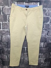 Nautica Everyday Button Zip Fly Pants w/ Pockets Womens Size 6 30X28 Khaki GUC