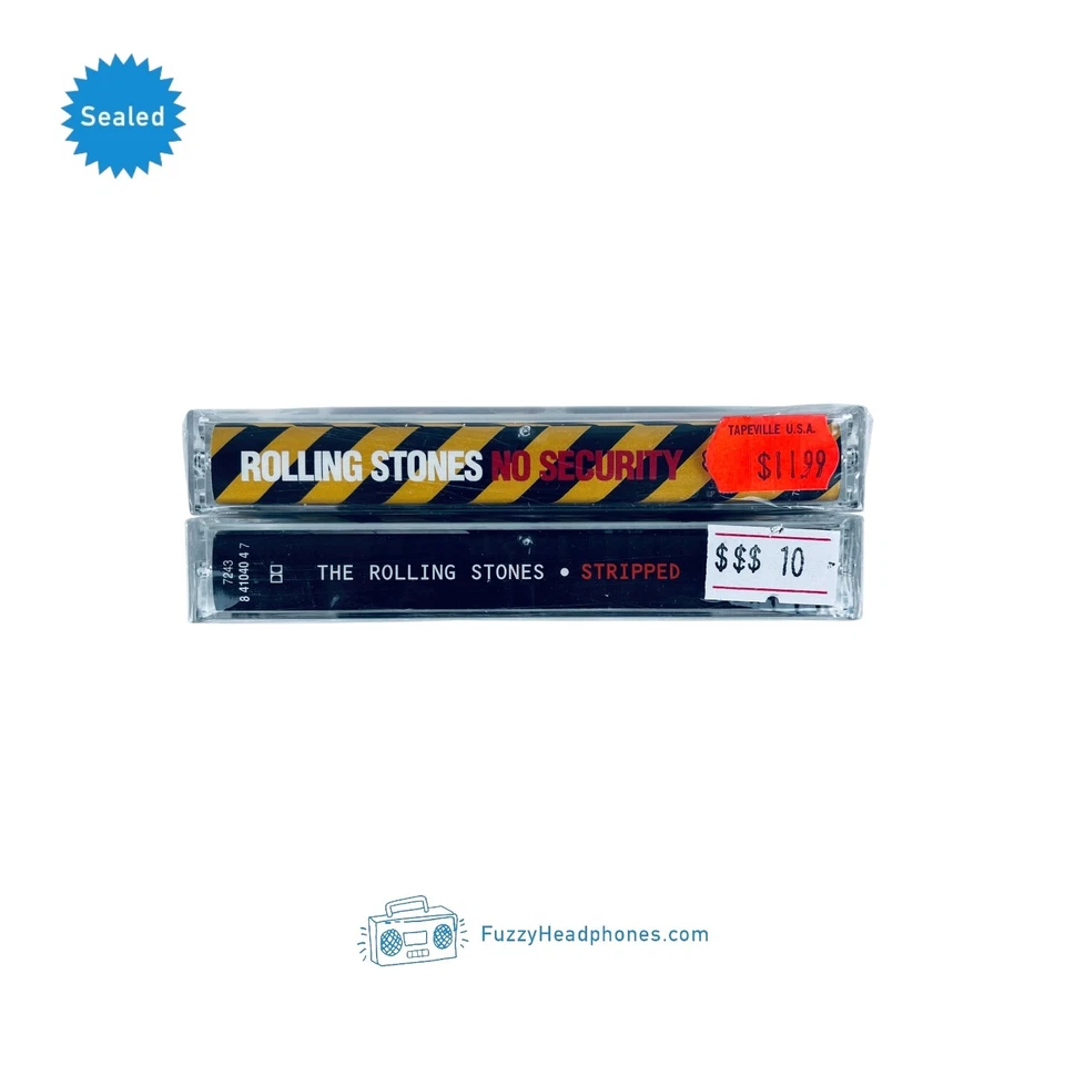 (2) SEALED Rolling Stones Cassette Tapes: No Security & Stripped, US 1st Press - Image 2 of 4