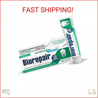 BIOREPAIR Clean & Protect - 20% Hydroxyapatite Toothpaste for Daily Use, Fluorid