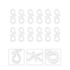 48 Pcs Gutter Light Clips Hangers for Lights Clear Outdoor Hooks