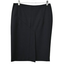 Tom Ford Black Wool Blend Pencil Skirt With S...