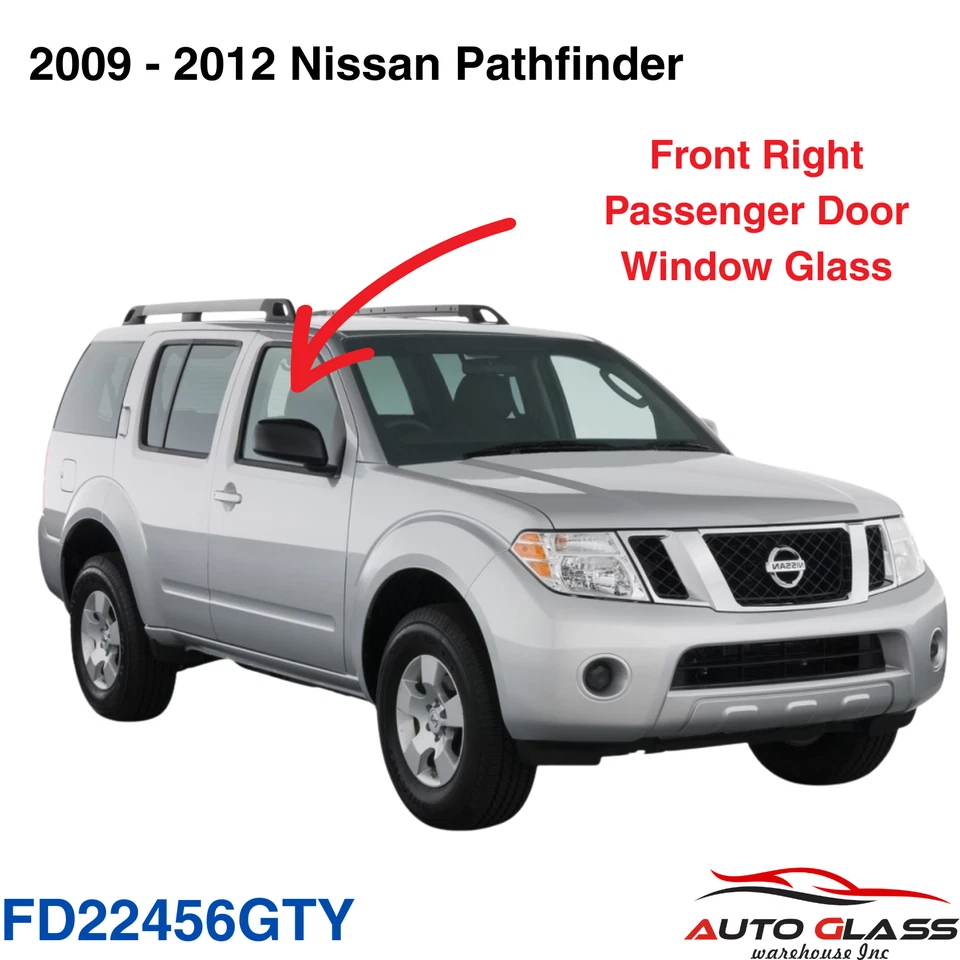 Fits Nissan Frontier Pathfinder XTerra Suzuki Equator Front Passenger Door Glass Foto 4 de 4