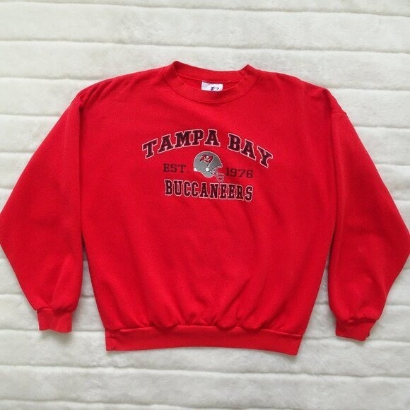 Logo Athletic Men's Sweatshirt Vintage Tampa Bay Buccaneers XL Red