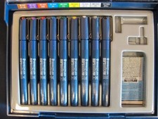 STAEDTLER MARSMATIC 700 LOT 9 TECHNICAL DRAFTING PENS ONLY- IN ORIGINAL BOX