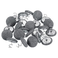 24Pcs Upholstery Tacks Twist Pins, 20mm Bed Skirt Pins for Slipcover, Gray