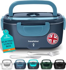 TRAVELISIMO Heated Lunch Box 100W Electric Lunch Box Food Heater 1.5L Self Heati