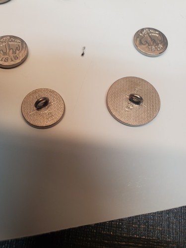 Brooks Brothers 1818 brand new set of 14 Replacement Silver Metal Buttons - Picture 4 of 4