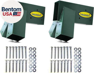 Easy 1-2-3 A-Frame 2 Brackets for Swing Set with All Mounting Hardware, Green