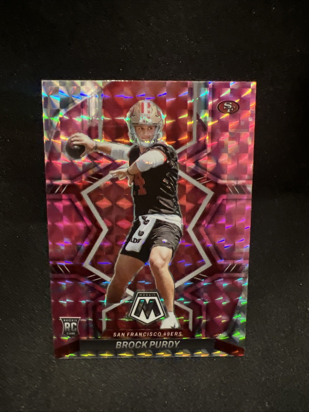 Brock Purdy Panini Mosaic #367 Camo Pink