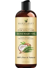 Handcraft Blends Fractionated Coconut Oil Infused with Rosemary - 8 Fl Oz - 100 
