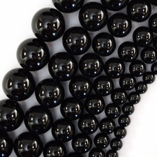 AA Black Onyx Round Beads 15" 2mm 3mm 4mm 6mm 8mm 10mm 12mm 14mm 16mm 18mm 20mm