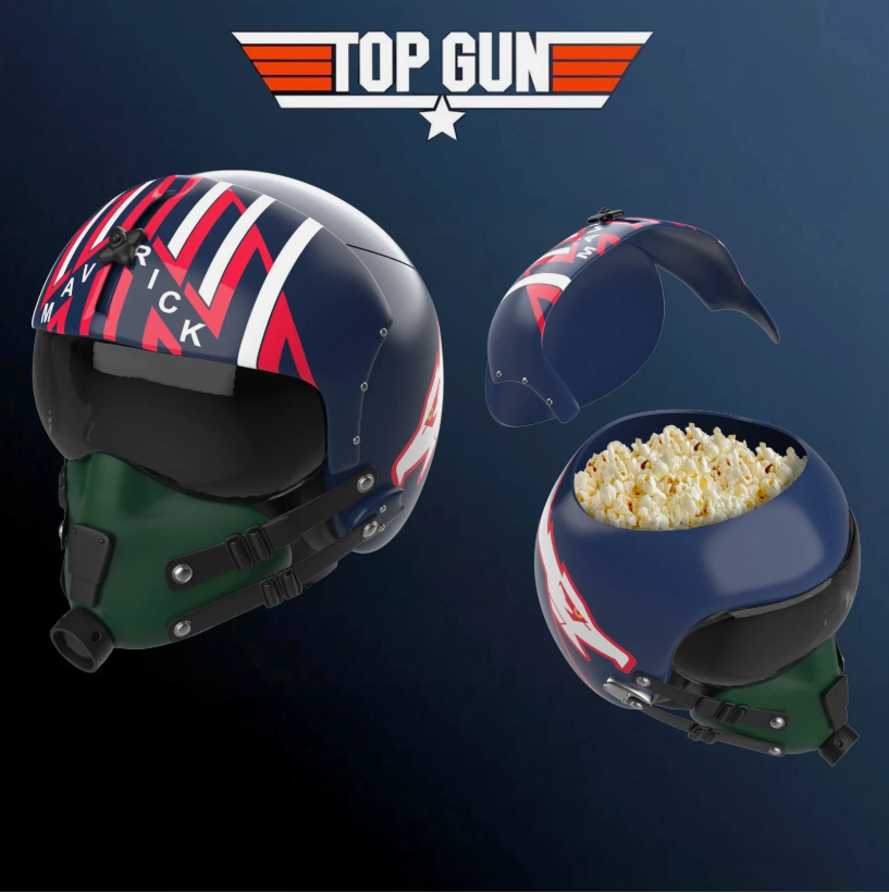 Top Gun 40th Anniversary Maverick &Goose Helmet Popcorn Bucket AMC