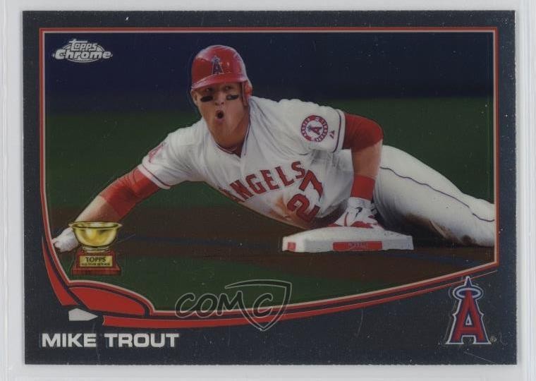 2013 Topps Chrome Mike Trout (Sliding) #1 0i2a