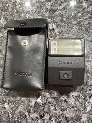 Excellent Tested Works Canon Speedlite 155A Flash Case Clean Battery Compartment