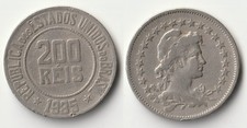 1935 Brazil 200 reis coin