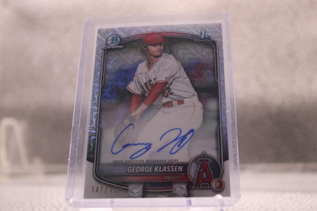 GEORGE KLASSEN 2025 BOWMAN CHROME 1ST HTA CHOICE AUTOGRAPH AUTO /150