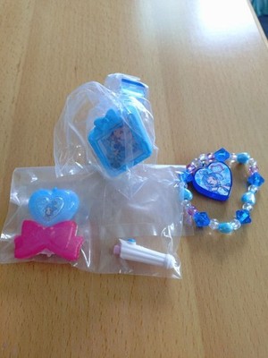 Kimi to Idol Precure Wink Armband 3er Set Blau Rosa Transparent Perlen