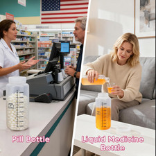 Plastic Bottles with Airtight Caps 32Oz/1000Ml, Food Grade Wide Mouth Liquid ...