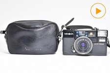 Minolta Hi-Matic AF2 fotocamera punta e scatta 35 mm [N come nuova con cinturino e custodia] GIAPPONE